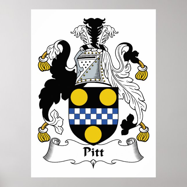Pitt Familienwappen Poster (Vorne)