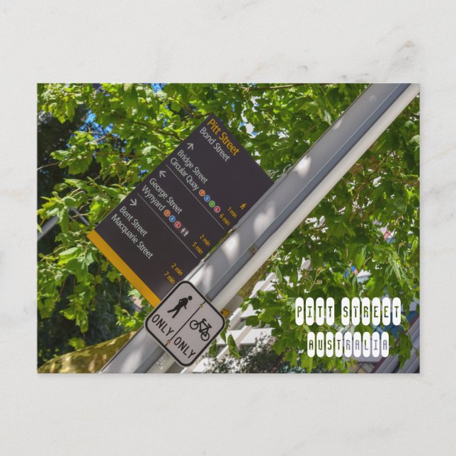 Pitt Street Postkarte (Vorderseite)
