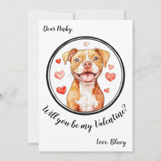 Pittbull für den Valentinstag Feiertagskarte