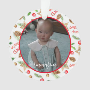 Pitter Patter of Little Feet - Kinder Foto Ornament