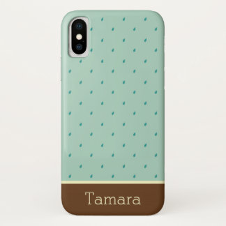 Pitter-Patter-Raindrops-Monogramm Case-Mate iPhone Hülle