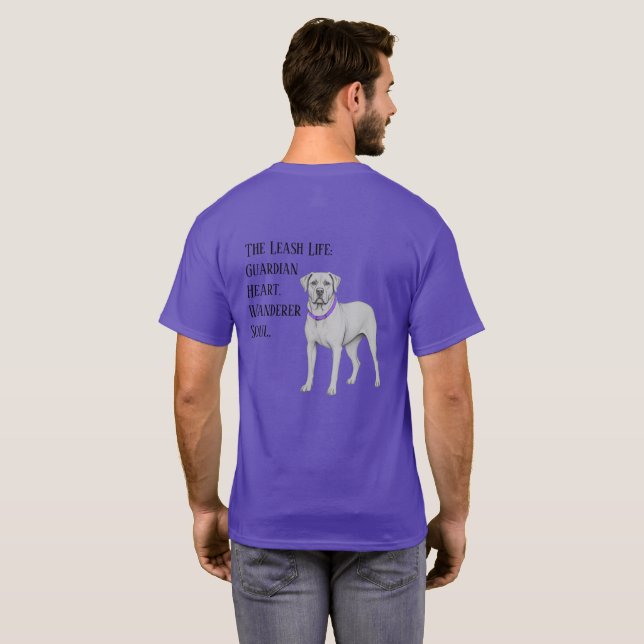 PittHound Wächterherz. Wanderer Seele. T-Shirt (Schwarz voll)