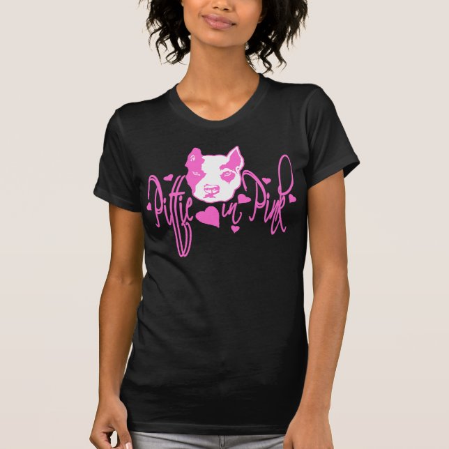 Pittie im Rosa T-Shirt (Vorderseite)