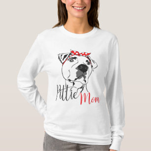 Pittie Mama American Pitbull Dog Lover Gift T-Shirt