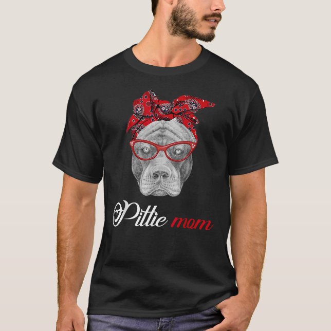 Pittie Mama Pitbull Dog Liebhaber für Mama Mütter  T-Shirt (Vorderseite)