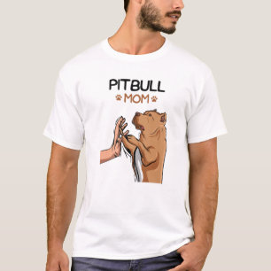 Pittie Mama Pitbull Dog Mama Women Girls T-Shirt