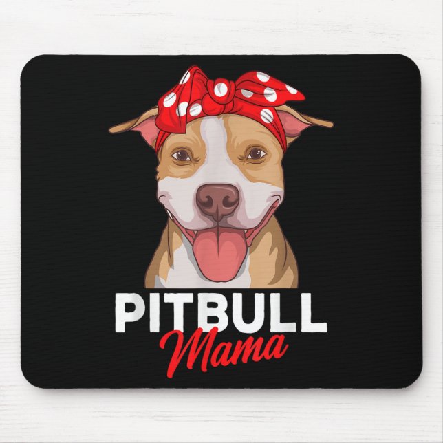 Pittie Mama Pitbull-Hundemutter Lustiges Muttertag Mousepad (Vorne)