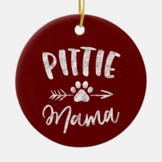 Pittie Mama Pitbull Lover gibt Pit bull Dog Mama Keramik Ornament