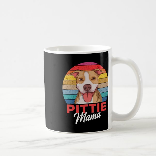 Pittie Mama Pitbull Mama Kaffeetasse (Rechts)