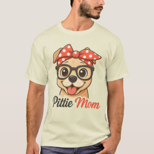 Pittie Mama T-Shirt - Pitbull Liebe für Hunde Mama
