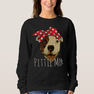 Pittie Mama Witziger und Niedlicher Pitbulling in Sweatshirt