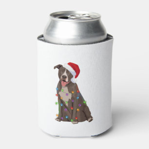 Pittie Pitbuli Weihnachtslicht Weihnachten Weihnac Dosenkühler