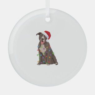 Pittie Pitbuli Weihnachtslicht Weihnachten Weihnac Ornament Aus Glas