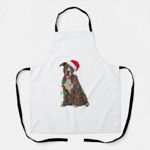 Pittie Pitbuli Weihnachtslicht Weihnachten Weihnac Schürze