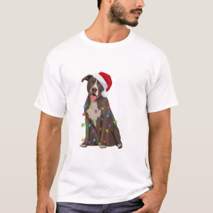 Pittie Pitbuli Weihnachtslicht Weihnachten Weihnac T-Shirt