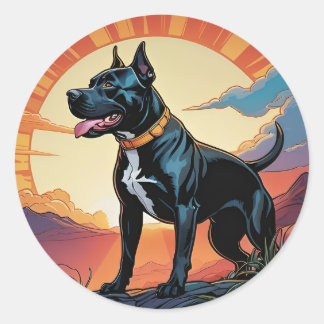 Pittie Pitbull Adventure Wanderhunde Sticker
