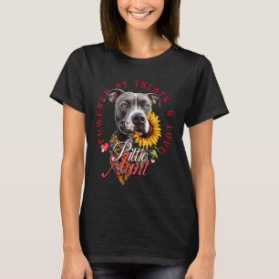 Pittie Tante Beste Pitbull-Tante Süße Sonnenblume T-Shirt