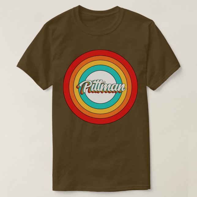 Pittman Name Shirt Vintag Pittman Circle (Design vorne)