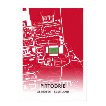 Pittodrie Stadionposter - Zuhause des FC Aberdeen