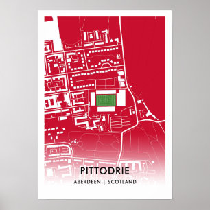 Pittodrie Stadionposter - Zuhause des FC Aberdeen Poster