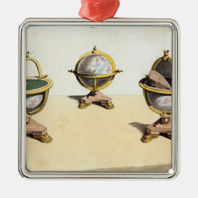 Pitts Cabinett Kugel-Schreibtisch Ornament Aus Metall (Vorne)