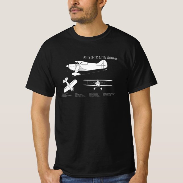 Pitts S-1C - Flugzeugkonzepte ABD T-Shirt (Vorderseite)