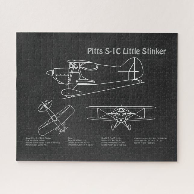 Pitts S-1C - Flugzeugkonzepte PD Puzzle (Horizontal)