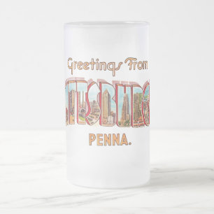 Pittsburg Gruß Mattglas Bierglas