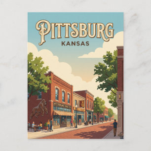 Pittsburg, Kansas Postkarte