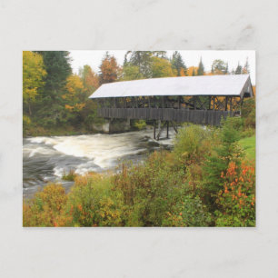Pittsburg NH Covered Bridge Connecticut River Postkarte