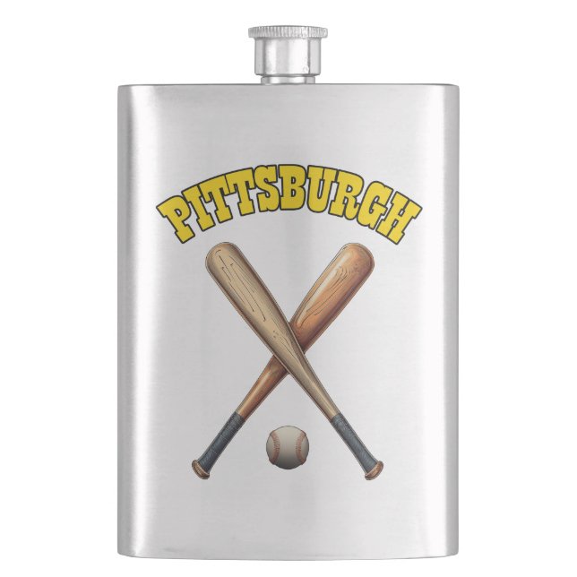 Pittsburgh Baseball Flachmann (Vorderseite)