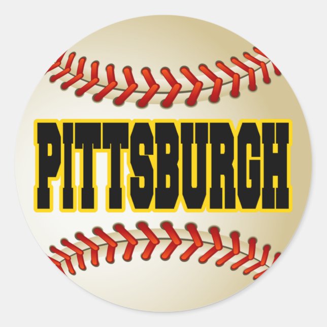 PITTSBURGH BASEBALL RUNDER AUFKLEBER (Vorderseite)