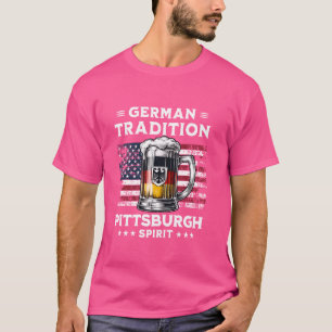 Pittsburgh Beer Driving American Flag German Eag T-Shirt