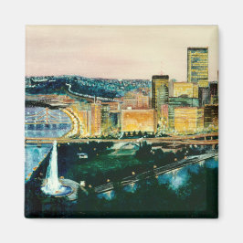 Pittsburgh bei der Abenddämmerung Magnet