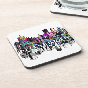 Pittsburgh bei Graffiti Beverage Coaster Getränkeuntersetzer