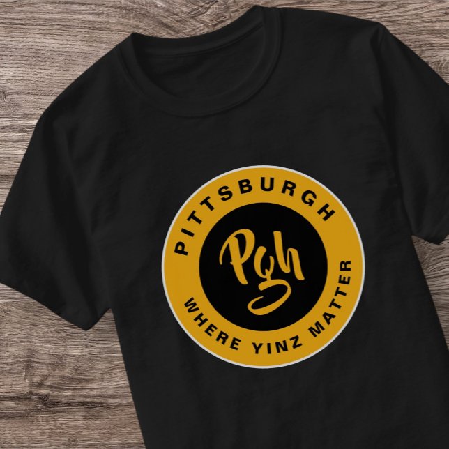 Pittsburgh Black Gold Pgh Yinz Retro T - Shirt (Von Creator hochgeladen)
