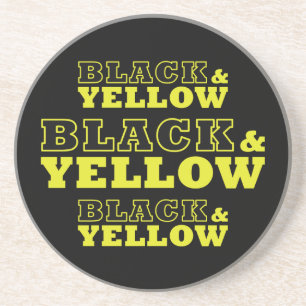 Pittsburgh Black & Yellow Football Sandstein Untersetzer