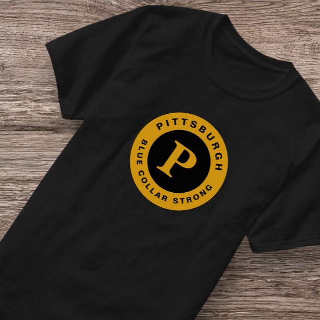 Pittsburgh Blue Collar Black Gold Yinzer T - Shirt (Von Creator hochgeladen)