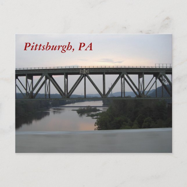 Pittsburgh Bridge Postcard Postkarte (Vorderseite)