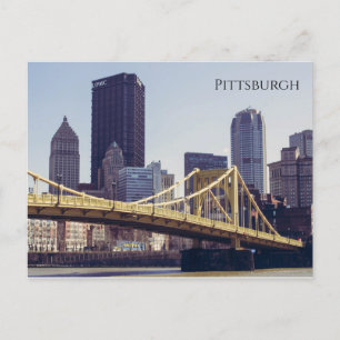 Pittsburgh Bridge und Gebäude Postkarte