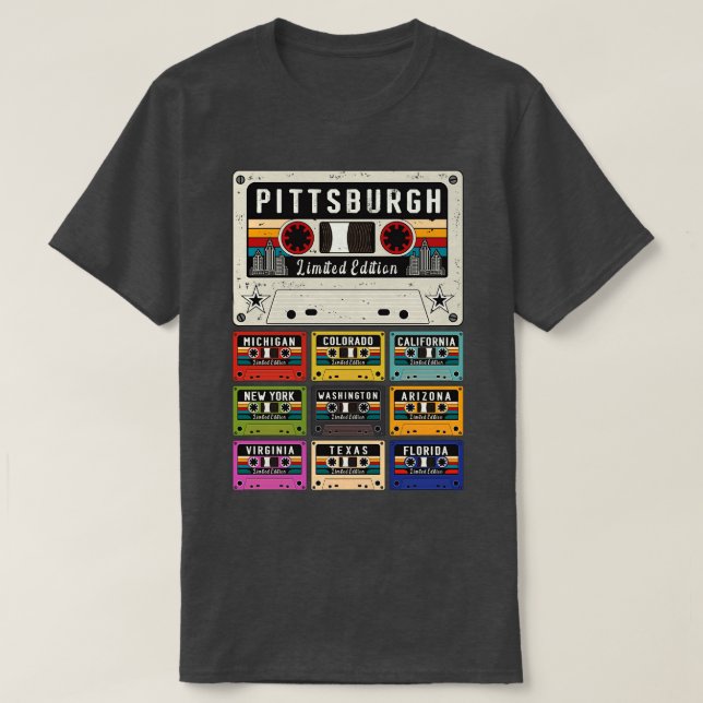 Pittsburgh City Retro T-Shirt (Design vorne)