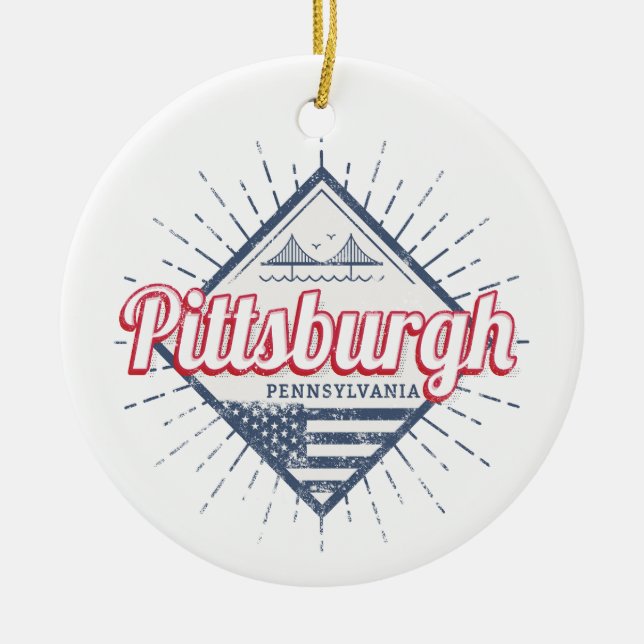 Pittsburgh City United Staaten Pennsylvania USA Keramik Ornament (Vorne)