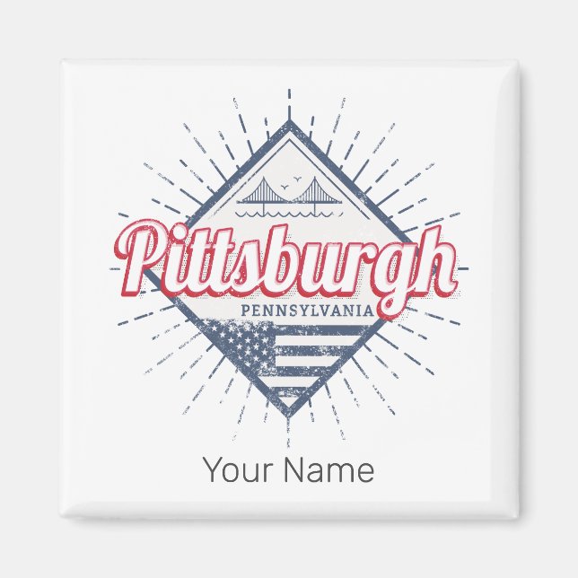 Pittsburgh City United Staaten Pennsylvania USA Magnet (Vorne)