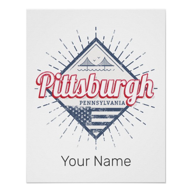 Pittsburgh City United Staaten Pennsylvania USA Poster (Vorderseite)