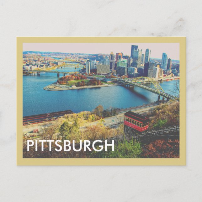 Pittsburgh Cityscape Postkarte (Vorderseite)