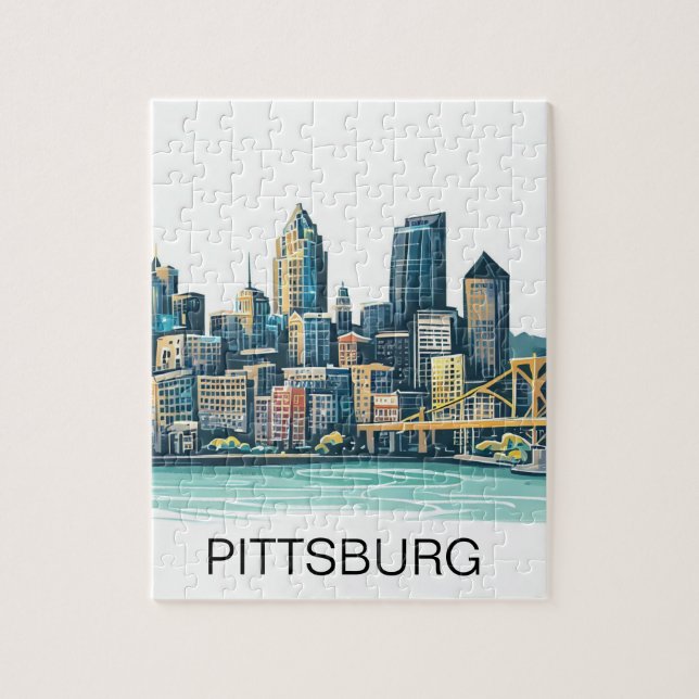 Pittsburgh Cityscape Puzzle (Vertikal)