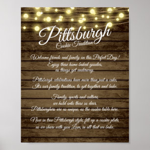 Pittsburgh Cookie Table No Yinz Wedding Poster