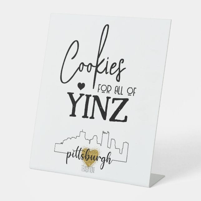 Pittsburgh Cookie Table Sign Sockelschild (Vorderseite)