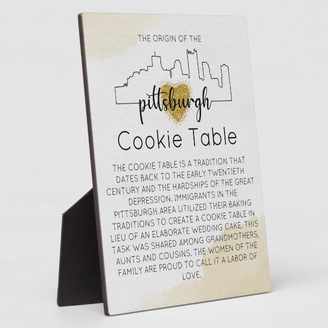 PITTSBURGH COOKIE TABLE SIGN WEDING FOTOPLATTE (Seite)
