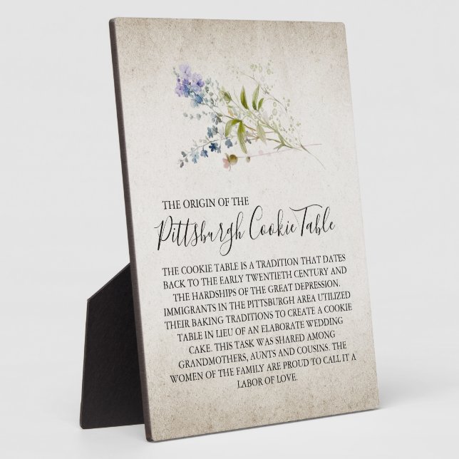 PITTSBURGH COOKIE TABLE SIGN WEDING FOTOPLATTE (Seite)